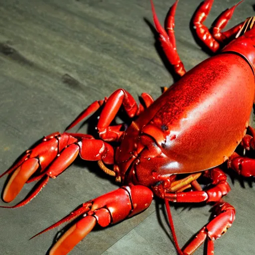 Image similar to cross between a lobster and a mobster, a lobster lobster, mafia lobster