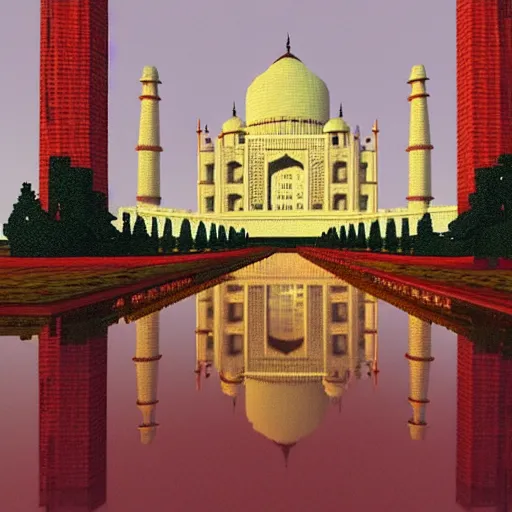 Image similar to the taj mahal voxel art