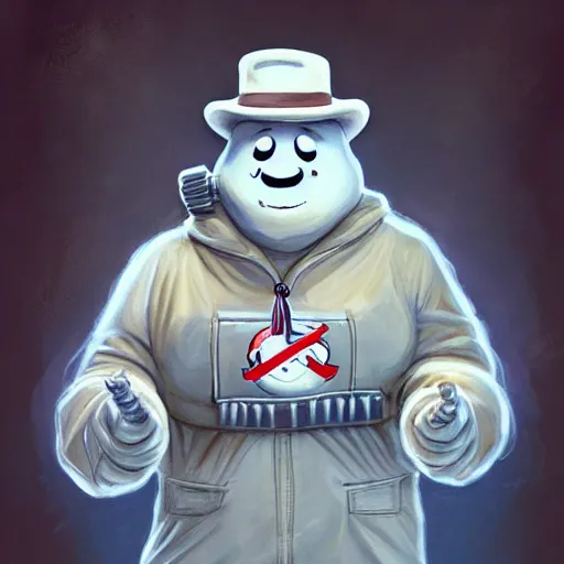 Image similar to the ghostbusters marshmallow man wearing timberlands and a yankee hat smoking a joint walking threw new york city, highly detailed portrait, digital painting, artstation, concept art, smooth, sharp foccus ilustration, artstation hq