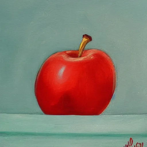 Image similar to of a blue apple in bowl of red apples