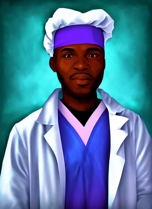 Image similar to emmanuel the surgeon, digital art