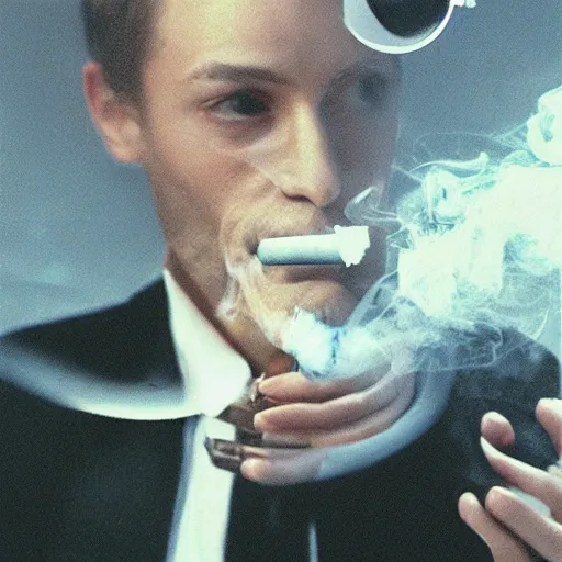 Image similar to a futuristic smoking