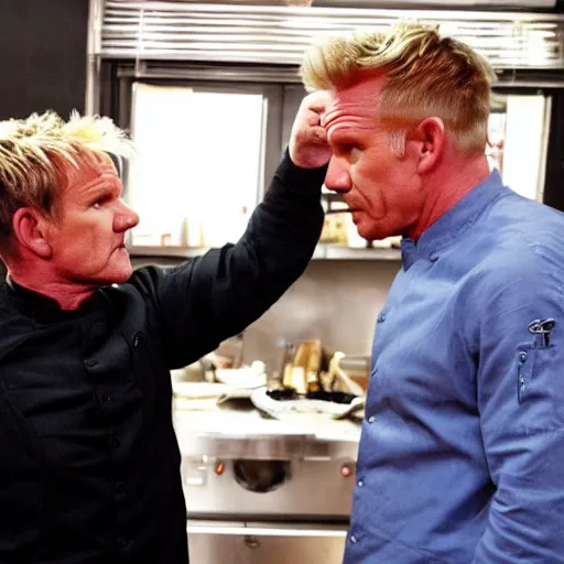 Prompt: Gordon Ramsay argues with Walter White