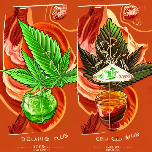 Image similar to cannabis club delicious desserts concept art by artgerm