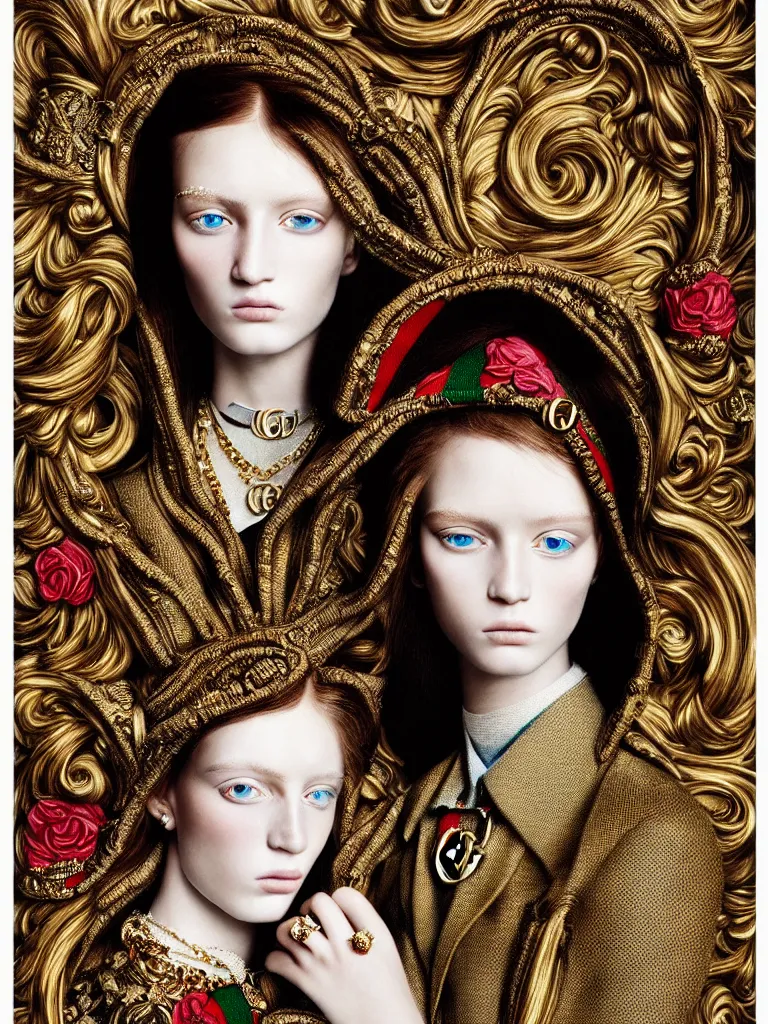 Prompt: gucci portrait, very beautiful, highly detailed, intricate, photography