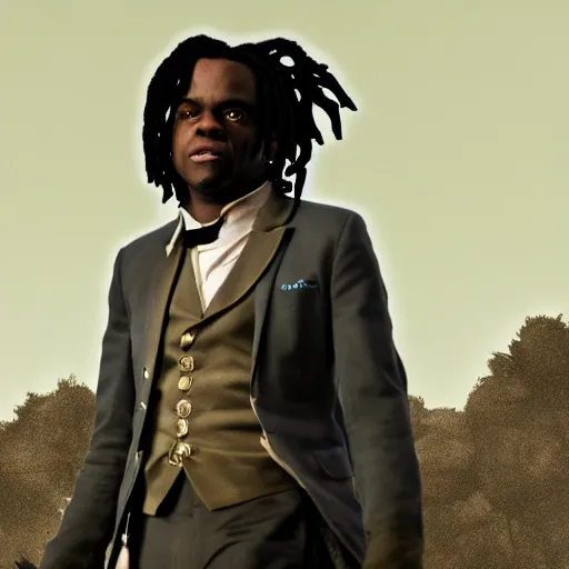 Image similar to Rapper Chief Keef In Django redemption 2 digital art 4K quality super realistic