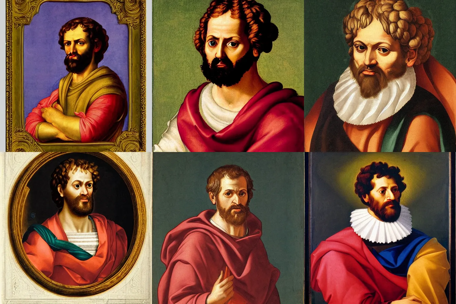 Prompt: Portrait of Aristotle, colorful, illustration, highly detailed, by Guido Reni