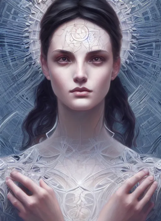 Prompt: symmetry!! beauty, machine parts embedded into face, intricate, elegant, highly detailed, digital painting, surrealistic, artstation, concept art, smooth, sharp focus, illustration, art by artgerm and greg rutkowski and alphonse mucha, 8 k