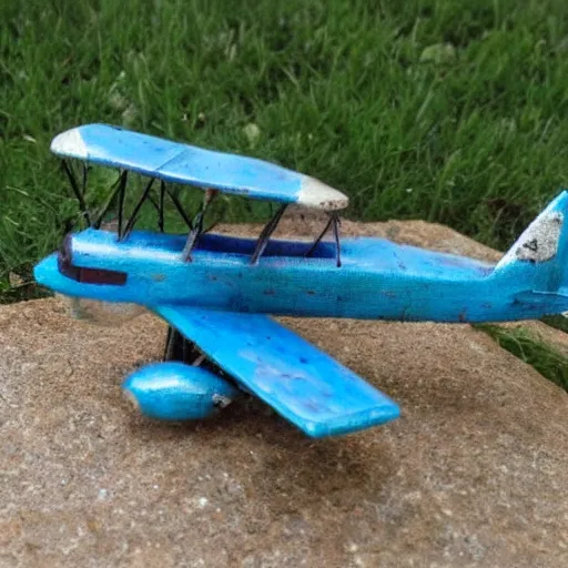 Image similar to A sculpture a airplane_small made pure recycle materials t precious stones