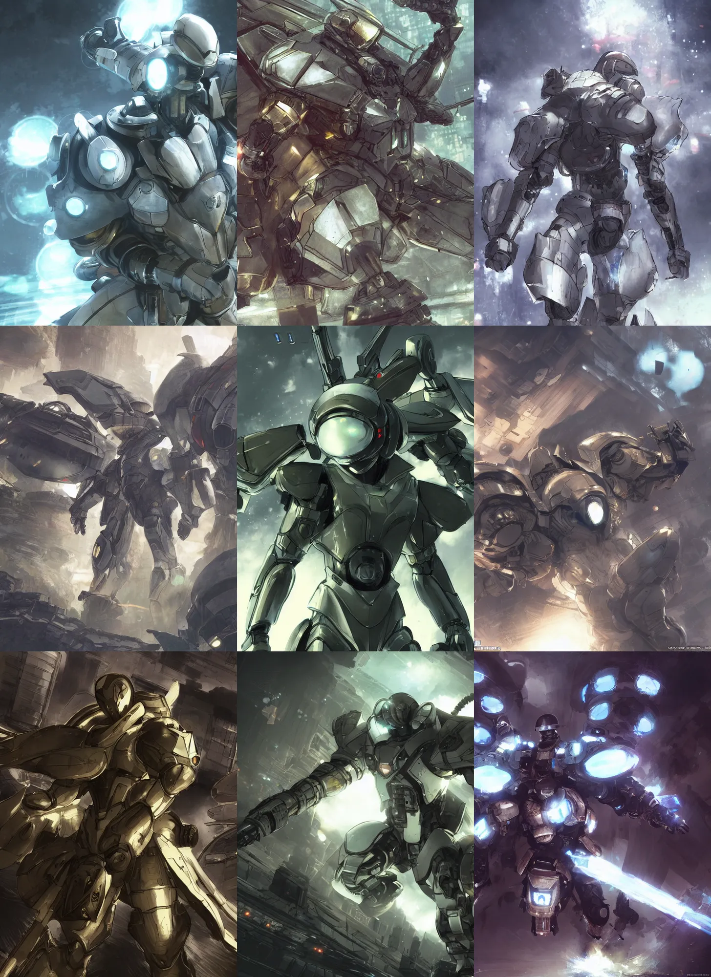 Prompt: cybertech armor that looks like a hornet. hidari, color page, tankoban, 4 k, tone mapping, akihiko yoshida.