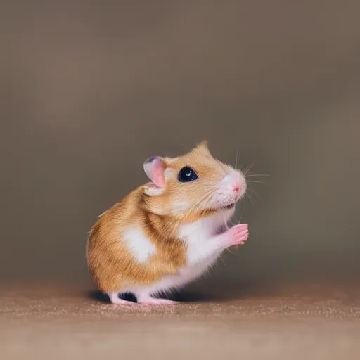 Image similar to a very tiny dwarf hamster eating a tiny screaming little child, realistic, depth of field, bokeh blur, studio lighting, detailed, 4 k ultra hd