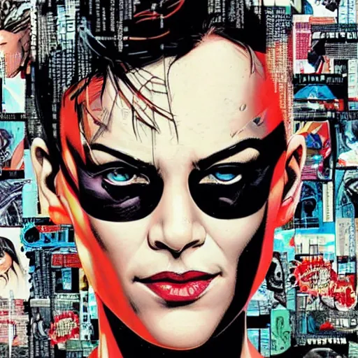 Image similar to no one can be told what the matrix is, by MARVEL comics and Sandra Chevrier