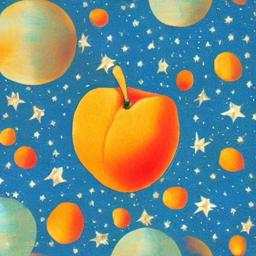 Prompt: apricot in the space