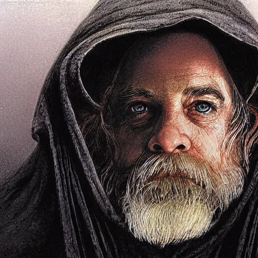 Image similar to darth vador as a dwarf in the lords of the rings by Alan Lee. mate painting, 4k, 8k