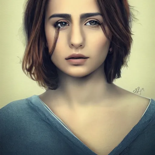 Image similar to ebru sahin realistic, cinematic portrait