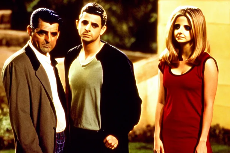 Image similar to sarah michelle gellar as buffy and cary grant as giles in buffy the vampire slayer