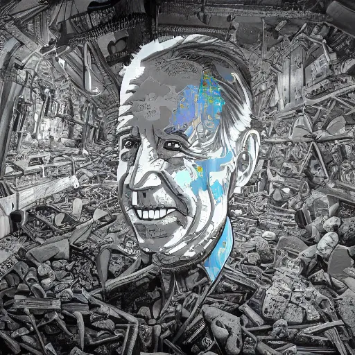 Image similar to everywhere at the end of time by the Caretaker, artwork, Joe biden, 8k, high definition, highly detailed, photo realistic