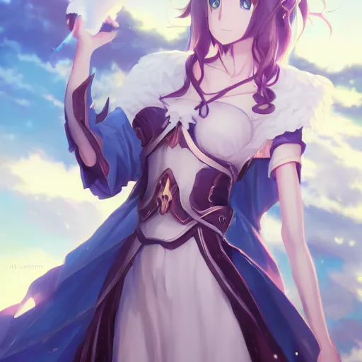 Image similar to anime portrait of Camelot as an anime girl by Stanley Artgerm Lau, WLOP, Rossdraws, James Jean, Andrei Riabovitchev, Marc Simonetti, and Sakimichan, trending on artstation