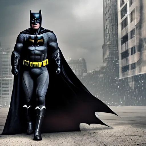Prompt: Henry Cavill as Batman, wearing batman costume, 4k, hd