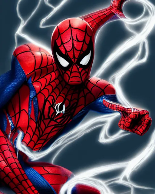 Image similar to spiderman as the flash with the venom symbiote, dynamic lighting, fantasy concept art, trending on art station, stunning visuals, creative, cinematic, ultra detailed