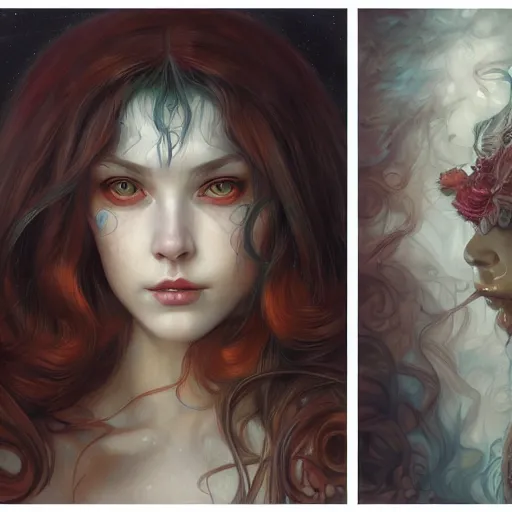 Image similar to a portrait in the style of anna dittmann and donato giancola and james jean.