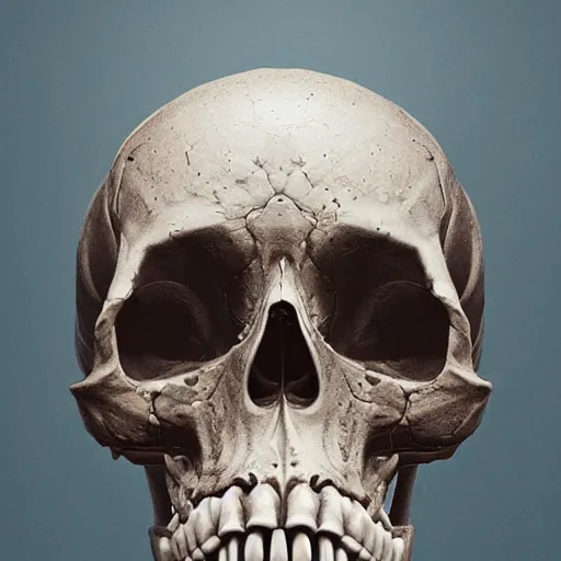 Image similar to portrait_of_a_melting_skull._intricate_abstract._intricate_artwork._by_Tooth_Wu_wlop_beeple_dan_mumford._octane_render_trending_on_artstat