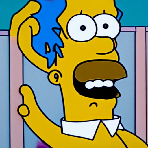Prompt: the existential horror crisis of Homer Simpson
