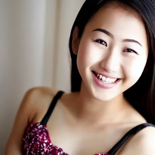 Prompt: beautiful asian girl smiling