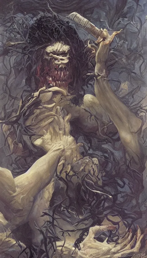 Image similar to rage, by gerald brom,