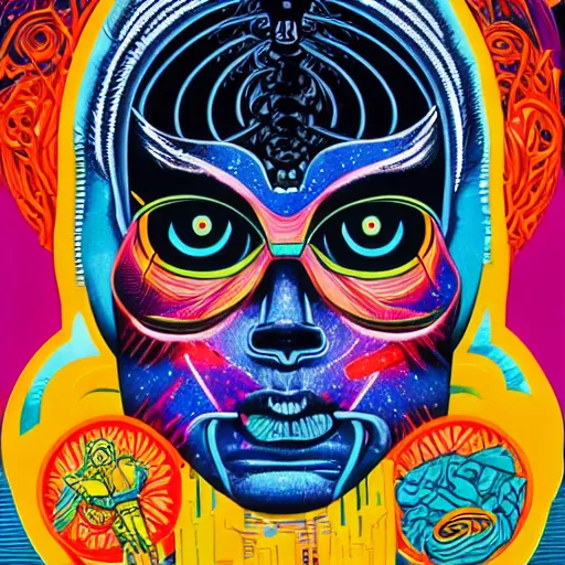 Image similar to cosmic terror by tristan eaton