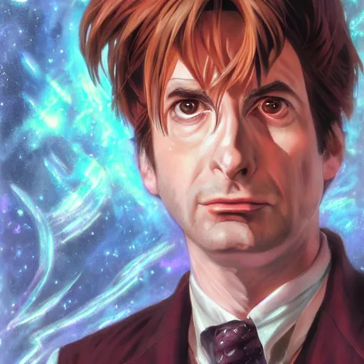 Image similar to The Tenth Doctor as a Beautiful Anime Girl, Looking into the camera, detailed, centered, digital painting, artstation, concept art, donato giancola, Joseph Christian Leyendecker, WLOP, Boris Vallejo, Breathtaking, 8k resolution, extremely detailed, beautiful, establishing shot, artistic, hyperrealistic, beautiful face, octane render, cinematic lighting, dramatic lighting, masterpiece