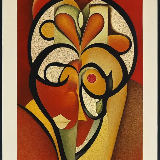 Image similar to floral face portrait by leonetto cappiello and wojciech siudmak and ernst fuchs, anni albers, oil on canvas