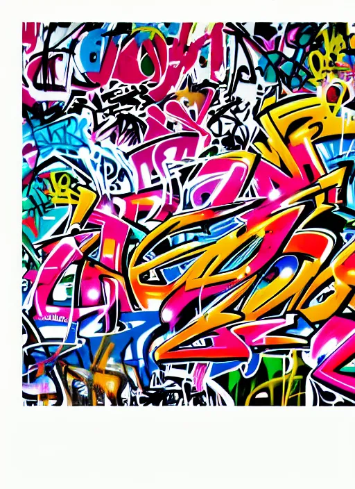 Image similar to beautiful graffiti on white background paper