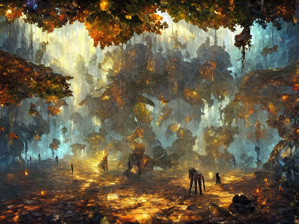 Image similar to cryengine render by android jones, james christensen, rob gonsalves, leonid afremov and tim white