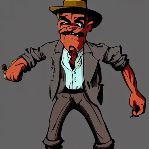 Prompt: gangster character animated by ralph bakshi, great anatomy, clothes folds rendition, clean line art