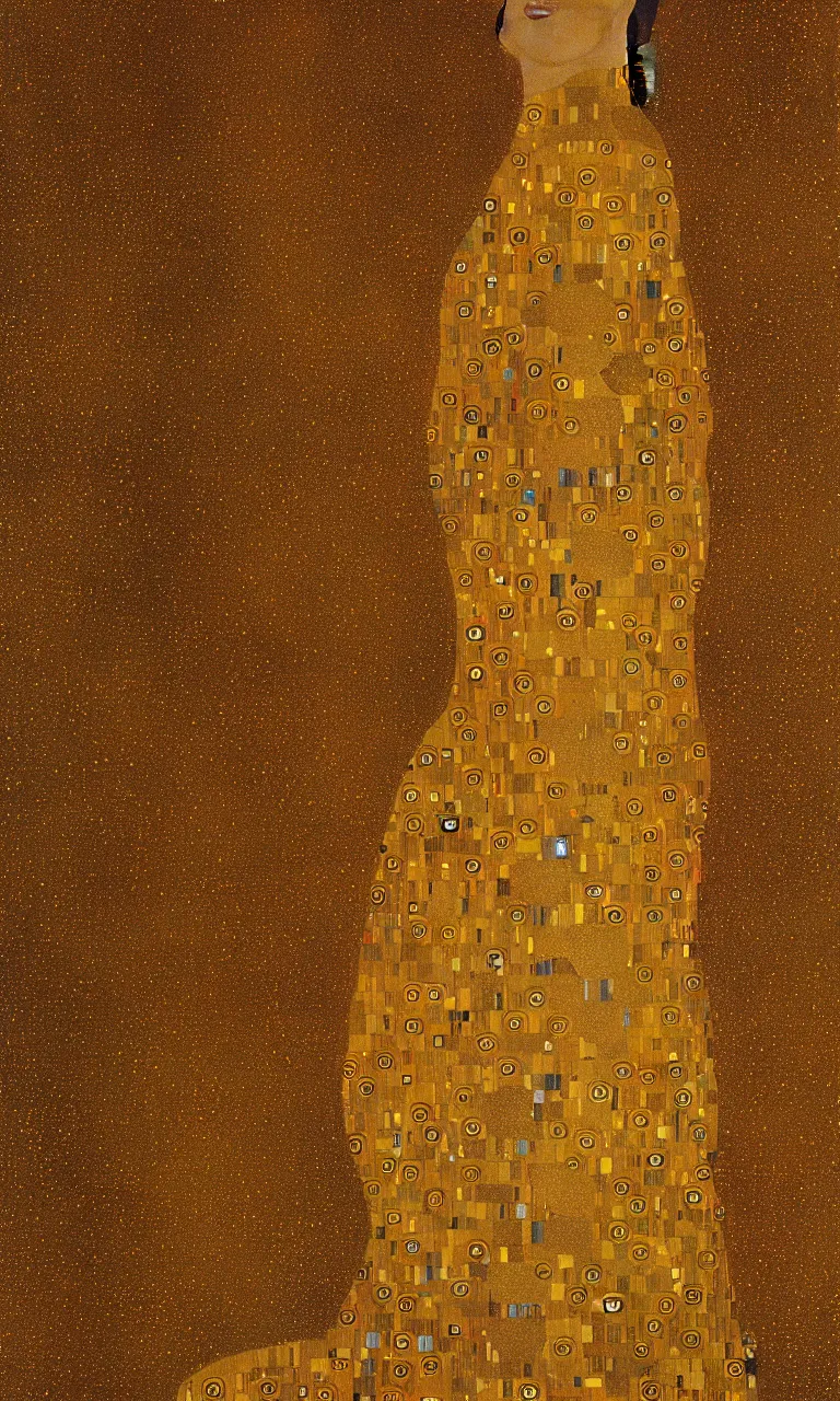 Image similar to a human figure in state of bliss and enlightenment, fireworks, intense sunshine, in the style of Gustav Klimt, 8k, extremely detailed, Trending on artstation, golden color scheme