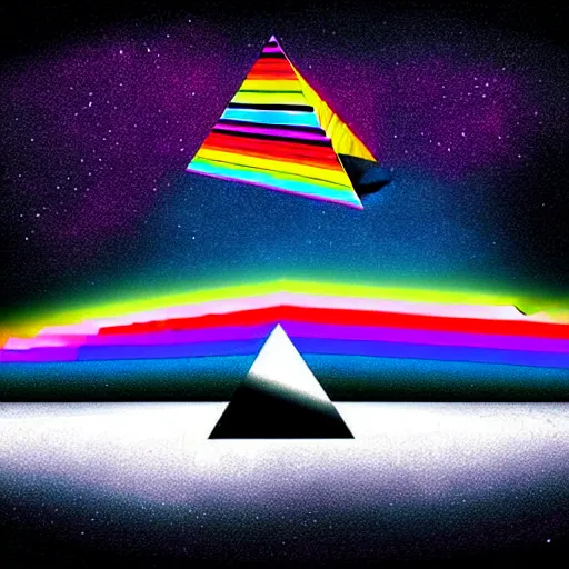 pink floyd dark side of the moon, album cover, music, Stable Diffusion