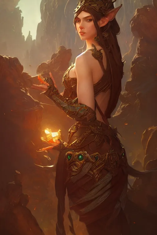 Image similar to photography of elfin warrior, deep focus, d & d, fantasy, intricate, elegant, highly detailed, digital painting, artstation, concept art, matte, sharp focus, illustration, hearthstone, art by artgerm and greg rutkowski and alphonse mucha