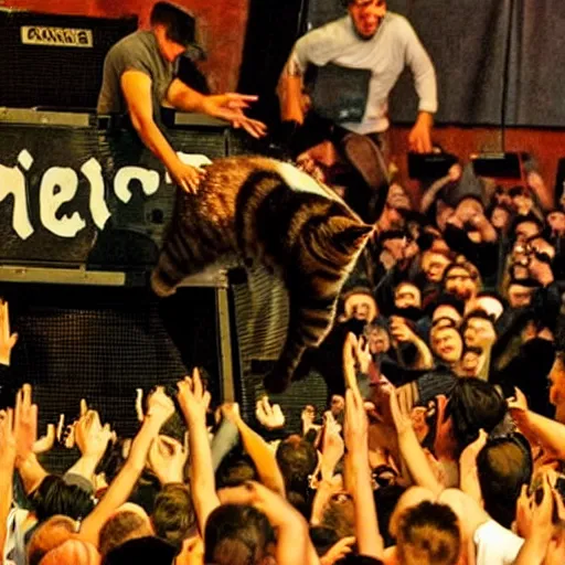 Image similar to stagediving cat