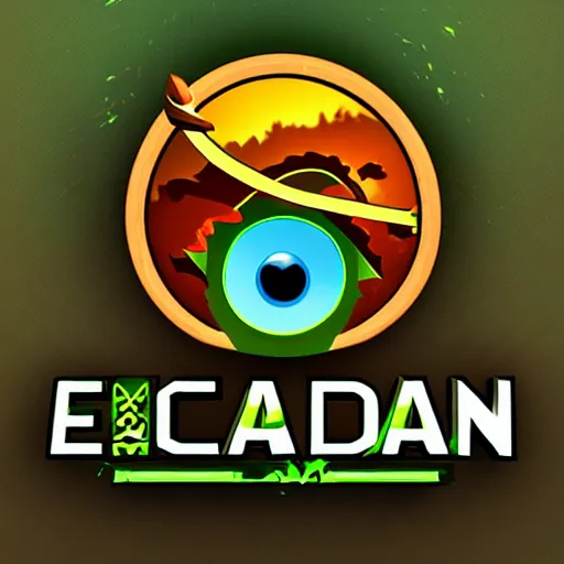 Image similar to logo of game daun escape, cool art, 4K, HD