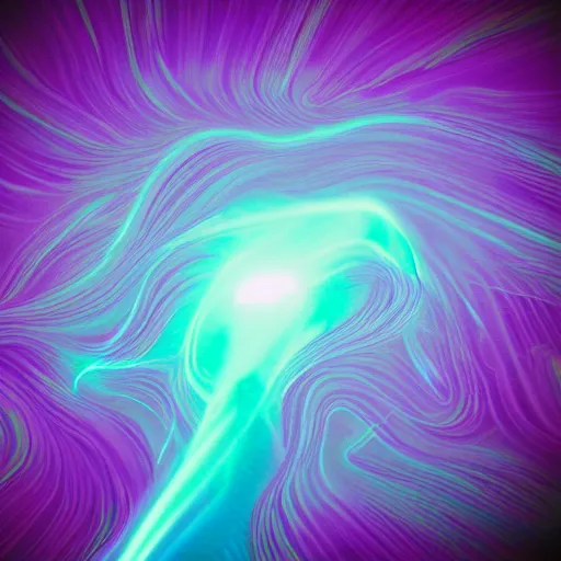 Image similar to purple tornado made of purple light blue neon vaporwave