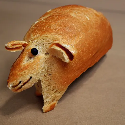 Image similar to rat made out of bread