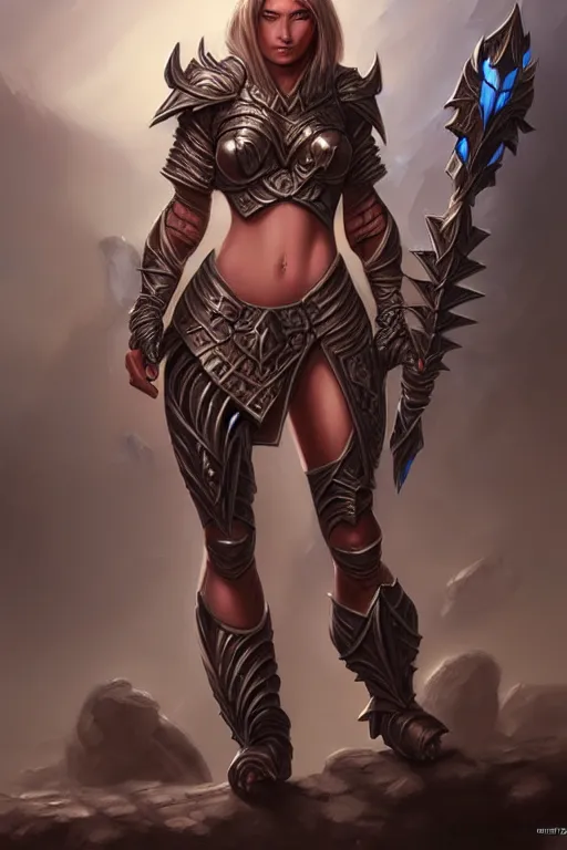Prompt: generic female model, fantasy armor, detailed face, tony sart