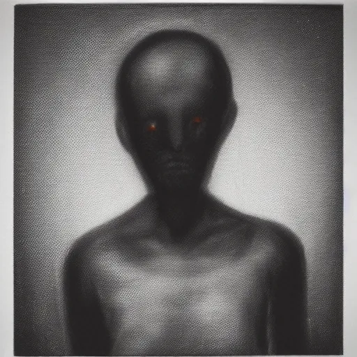 Prompt: ambiguous black entity beyond comprehension, creepy award winning portrait