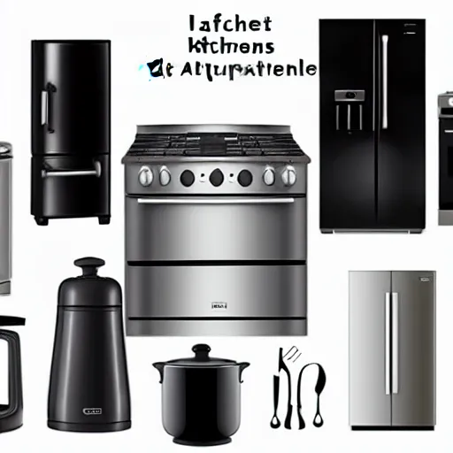 Prompt: a collection of completely unnecessary kitchen appliances