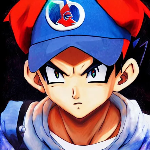 Prompt: ash ketchum as in dragon ball, by akira toriyama, wlop, ilya kuvshinov, range murata, stark colours, detailed face, realistic shaded perfect face, fine details, realistic shaded lighting, fabulous, detailed lashes