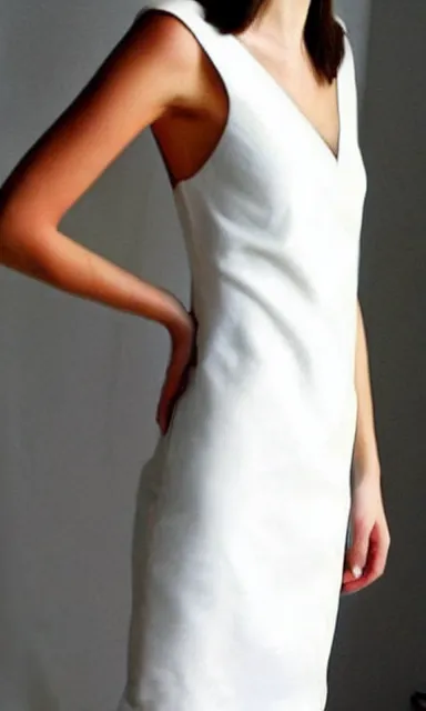 Image similar to a beautiful white summer dress, concept image, concept art, symmetry, trending on pintrest