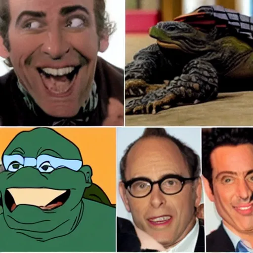 Image similar to seinfeld cast as the ninja turtles