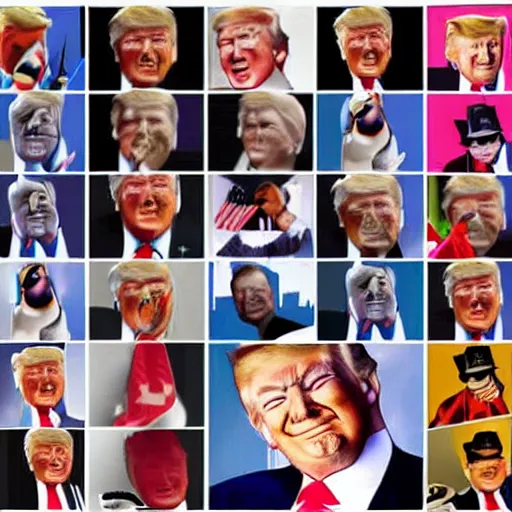 Prompt: Photoshop collage of Trump