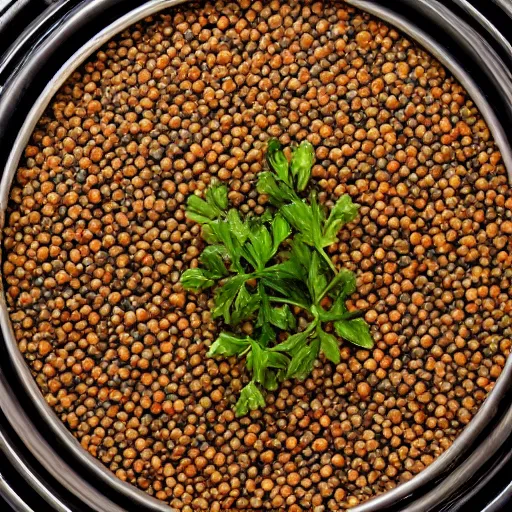 Prompt: a vault full of lentils